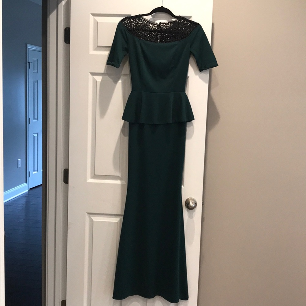 Green mermaid dress.